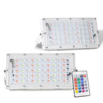 Projecteur extérieur étanche ultra-léger 50W LED RVB avec télécommande