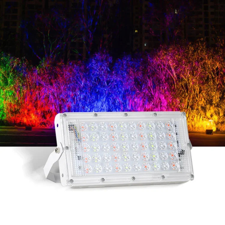 Projecteur extérieur étanche ultra-léger 50W LED RVB avec télécommande