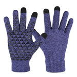 1 Paire de Gants Chauds Tactiles Tricotés en Velours Épais, Taille Unique