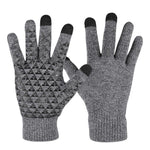 1 Paire de Gants Chauds Tactiles Tricotés en Velours Épais, Taille Unique