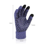 1 Paire de Gants Chauds Tactiles Tricotés en Velours Épais, Taille Unique