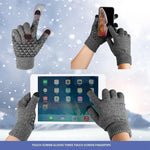 1 Paire de Gants Chauds Tactiles Tricotés en Velours Épais, Taille Unique