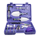 YL025 Potted Gardening Tool Set, 10 PCS / Set (Purple ), 10 PCS / Set (Green), 5 PCS / Set (Purple), 5 PCS / Set (Green)