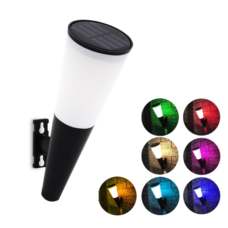 Lampe murale solaire conique circulaire de jardin d'extérieur, Style :, N230A Colorée, N230B Bicolore