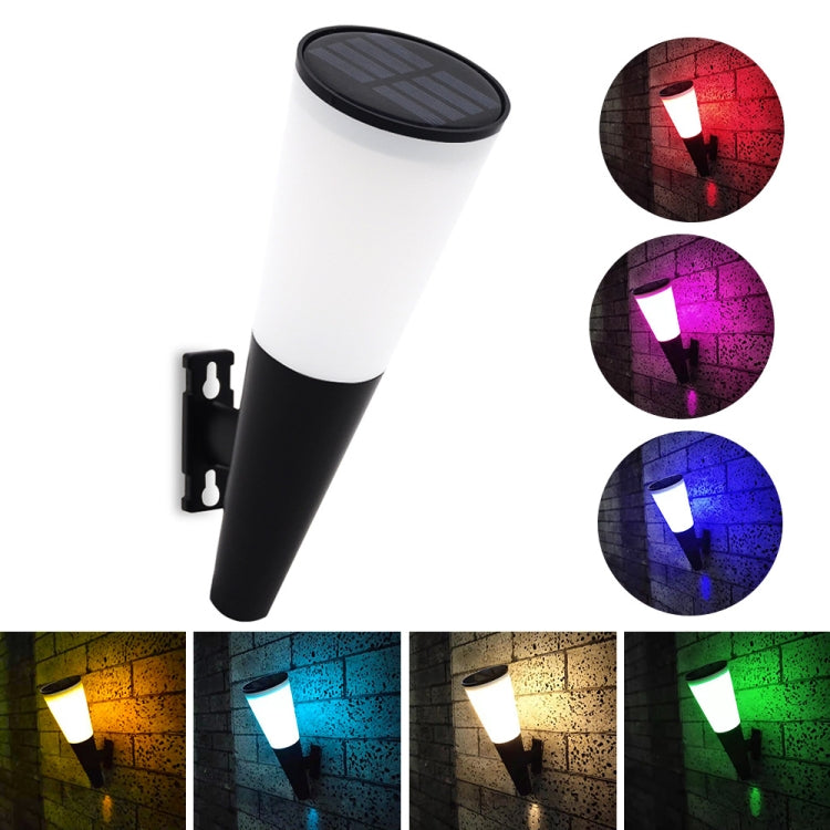 Lampe murale solaire conique circulaire de jardin d'extérieur, Style :, N230A Colorée, N230B Bicolore