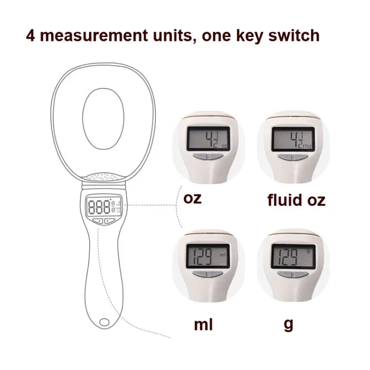 Cuillère-balance électronique de cuisine pour la pâtisserie, capacité 800g / 1g, précision 1g