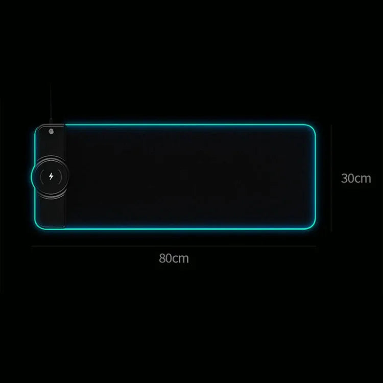 Tapis de souris multifonctionnel K9186 avec éclairage RGB et chargeur sans fil