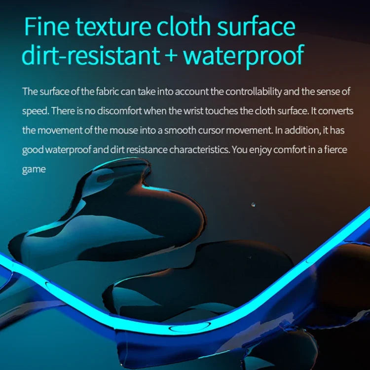 Tapis de souris multifonctionnel K9186 avec éclairage RGB et chargeur sans fil