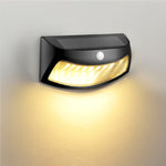 Lampe solaire murale de jardin à induction infrarouge 8 LED, lumière blanche, lumière chaude