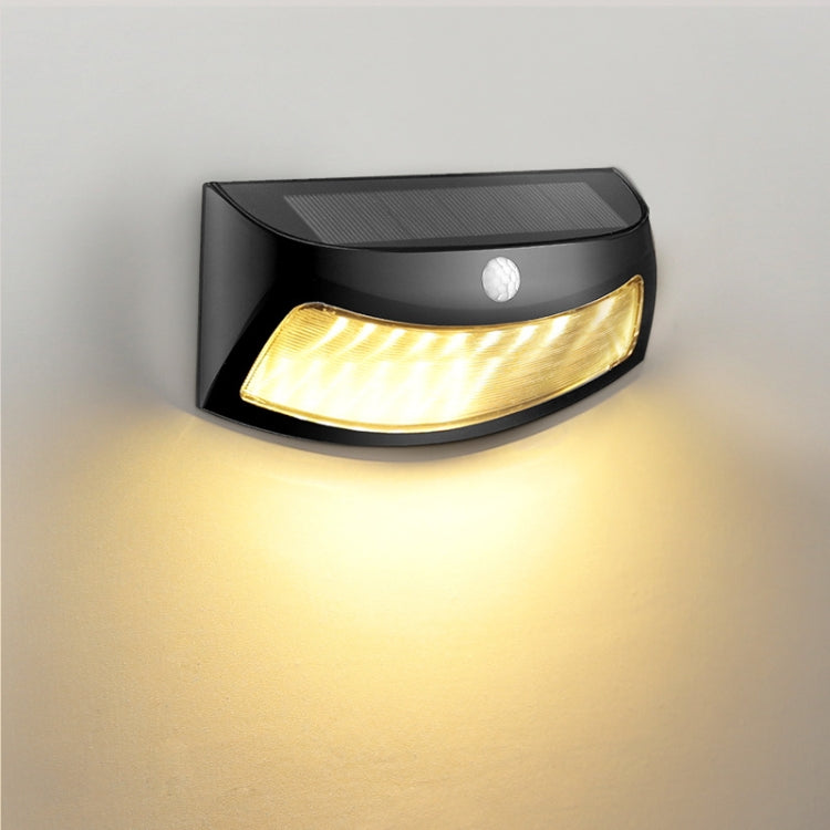 Lampe solaire murale de jardin à induction infrarouge 8 LED, lumière blanche, lumière chaude
