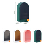 Porte-savon mural à couvercle pour salle de bain, blanc gris, blanc orange, rose blanc, vert gris