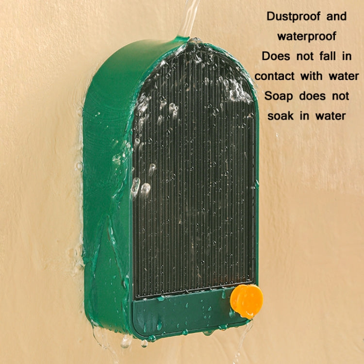 Porte-savon mural à couvercle pour salle de bain, blanc gris, blanc orange, rose blanc, vert gris