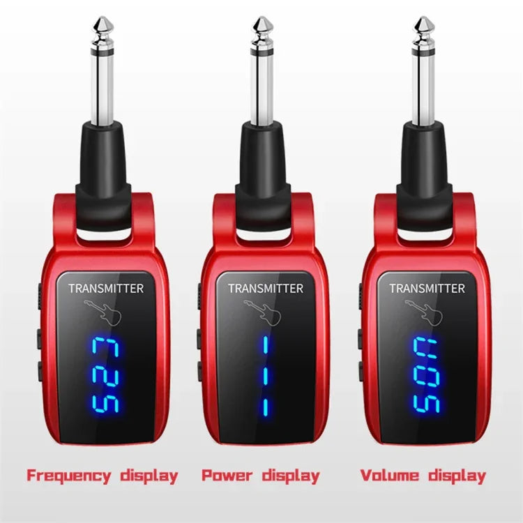 Adaptateur rechargeable émetteur-récepteur sans fil pour guitare U12DX avec prise jack 6,35 mm, U12DX rouge, U12DX noir