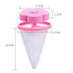 10 sachets-filtres flottants pour machine à laver C2096, bleu, rose