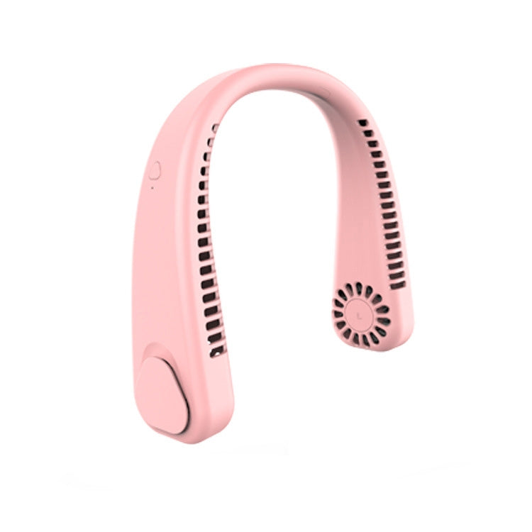 Ventilateur portable USB F2 à suspendre autour du cou pour extérieur, blanc, rose, bleu, vert