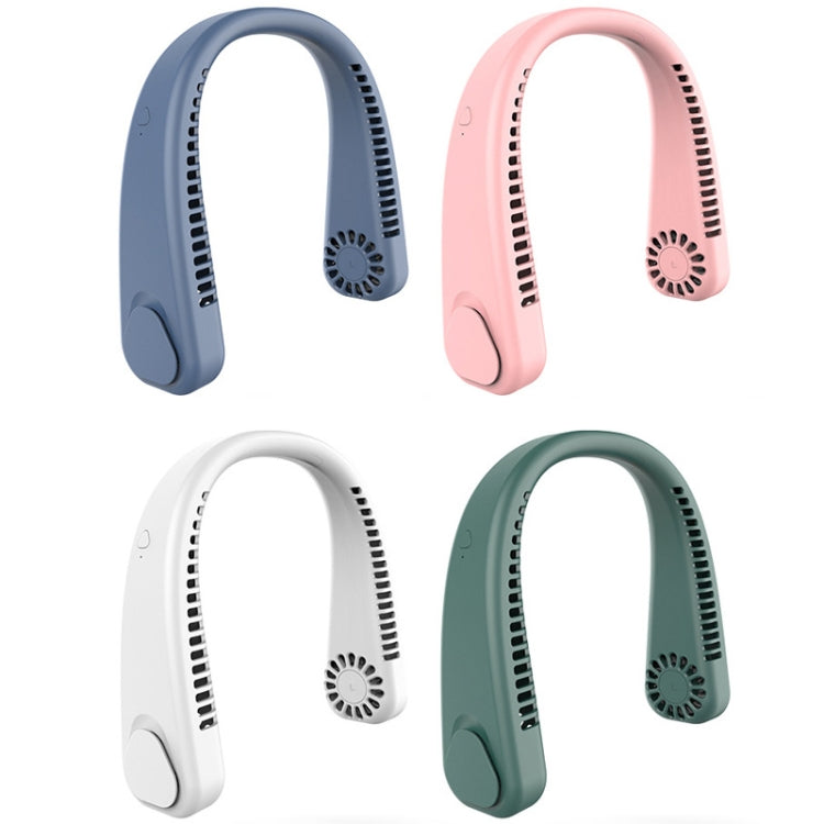 Ventilateur portable USB F2 à suspendre autour du cou pour extérieur, blanc, rose, bleu, vert