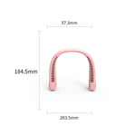 Ventilateur portable USB F2 à suspendre autour du cou pour extérieur, blanc, rose, bleu, vert