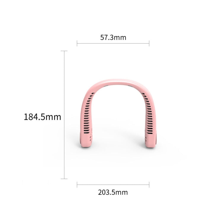 Ventilateur portable USB F2 à suspendre autour du cou pour extérieur, blanc, rose, bleu, vert
