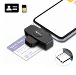Lecteur de carte CAC intelligent Rocketek CSCR3 Type-C pour déclaration bancaire et fiscale, lecteur de carte SIM/carte IC/carte d'identité