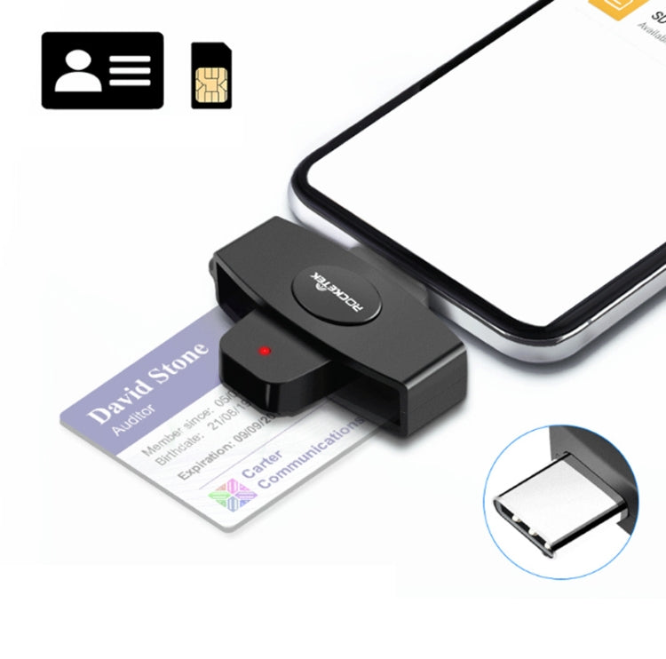 Lecteur de carte CAC intelligent Rocketek CSCR3 Type-C pour déclaration bancaire et fiscale, lecteur de carte SIM/carte IC/carte d'identité