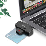 Lecteur de carte CAC intelligent Rocketek CSCR3 Type-C pour déclaration bancaire et fiscale, lecteur de carte SIM/carte IC/carte d'identité