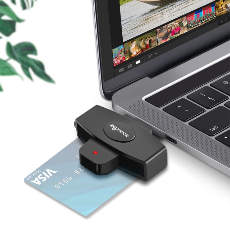 Lecteur de carte CAC intelligent Rocketek CSCR3 Type-C pour déclaration bancaire et fiscale, lecteur de carte SIM/carte IC/carte d'identité