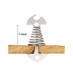 5 PCS 4 in 1 Outdoor Camping Fishbone Nail Spring Hook Wind Rope Buckle