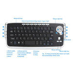 Clavier et souris sans fil MY-10 2.4G 78 touches 1200 DPI Mini clavier sans fil avec trackball