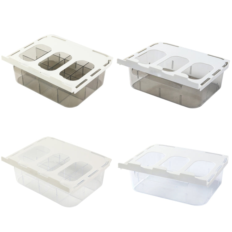 Boîte de rangement pour sous-vêtements et chaussettes à tiroir, avec séparation (gris transparent), sans séparation (gris transparent), avec séparation (transparent), sans séparation (transparent)