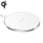 Chargeur sans fil rond en métal 15W charge rapide intelligente, noir + surface noire, argent + surface blanche, rouge + surface noire, or + surface blanche, miroir noir, miroir blanc