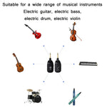 Émetteur-récepteur audio sans fil pour guitare électrique C01, noir