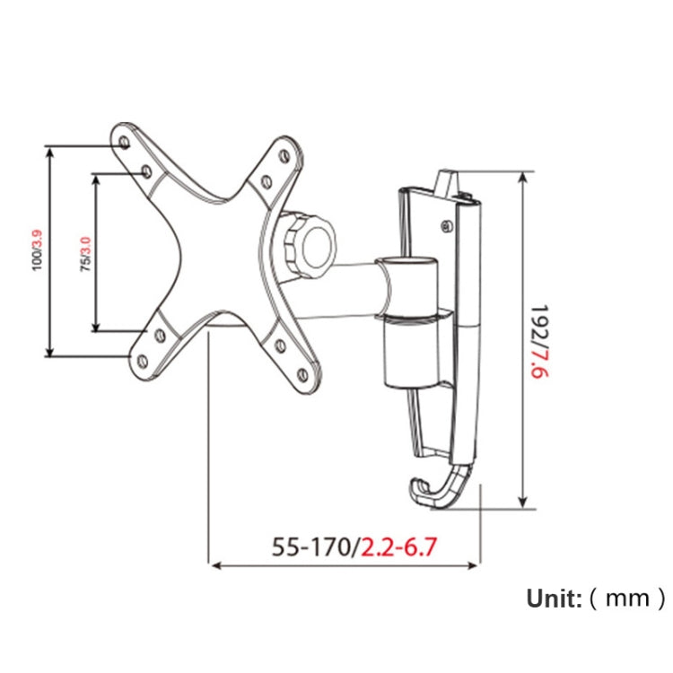 Gibbon Mounts L03 Support mural pour écran d'ordinateur en alliage d'aluminium à fixation rapide