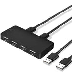 Hub multifonction USB 2.0 2 entrées 4 sorties