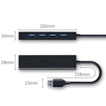 Convertisseur hub 4 ports USB 2.0, longueur du câble : 15 cm, style : sans barre lumineuse, avec barre lumineuse noire, avec barre lumineuse blanche