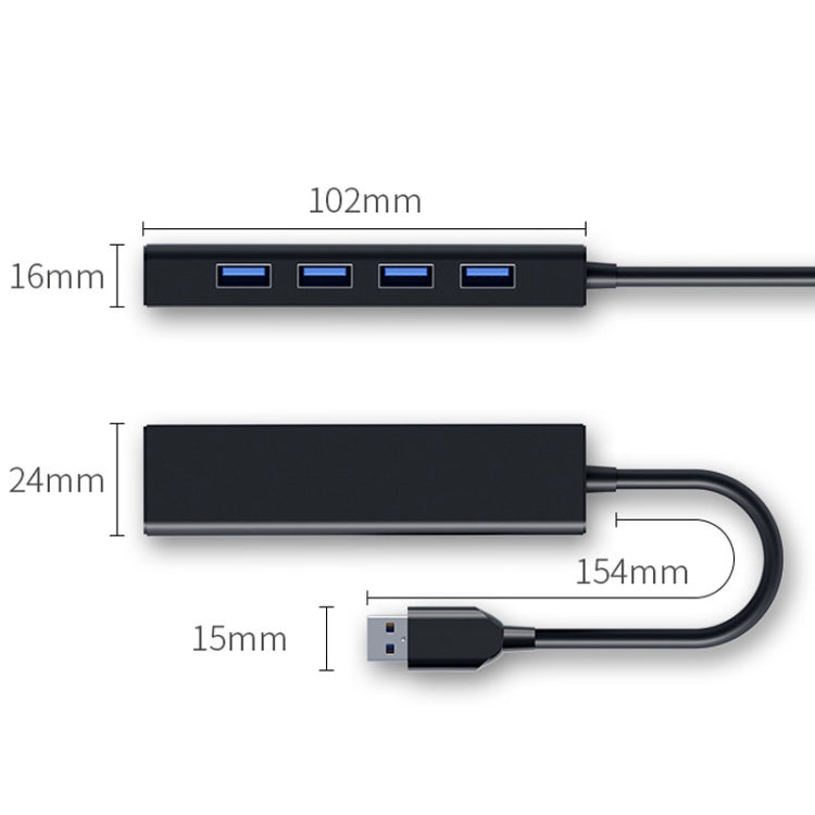 Convertisseur hub 4 ports USB 2.0, longueur du câble : 15 cm, style : sans barre lumineuse, avec barre lumineuse noire, avec barre lumineuse blanche