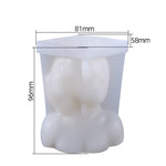 Moule en silicone pour bougie rose beauté, moule en plâtre pour aromathérapie, style :, yeux couverts, yeux fermés