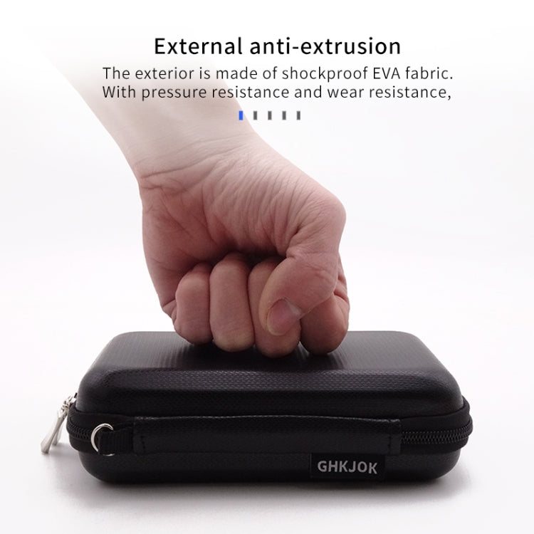 Sac rigide anti-pression EVA pour disque dur mobile CHKJOK GH1805, GH1805 noir, GH1805 bleu, GH1805 rouge