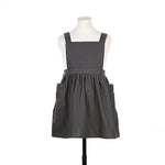 Tablier de Peinture Parent-Enfant en Coton et Lin, pour la Cuisson et le Café, Taille : Enfants (Gris), Enfants (Avoine), Adultes (Gris), Adultes (Avoine), Adulte (Rose)