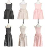 Tablier de Peinture Parent-Enfant en Coton et Lin, pour la Cuisson et le Café, Taille : Enfants (Gris), Enfants (Avoine), Adultes (Gris), Adultes (Avoine), Adulte (Rose)