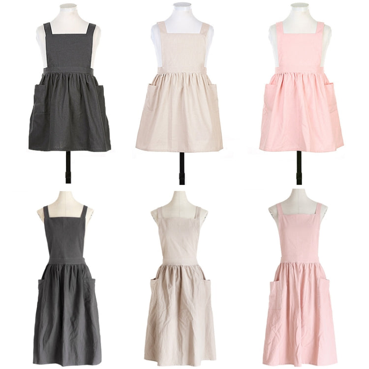 Tablier de Peinture Parent-Enfant en Coton et Lin, pour la Cuisson et le Café, Taille : Enfants (Gris), Enfants (Avoine), Adultes (Gris), Adultes (Avoine), Adulte (Rose)