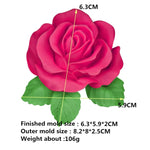 Moule en silicone fait main savon grande fleur rose, grand moule rose