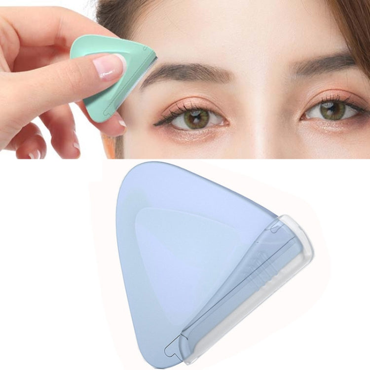 2 PCS/Boîte Petite Tondeuse à Sourcils Triangulaire, 2 PCS Violet + Vert