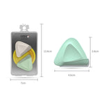 2 PCS/Boîte Petite Tondeuse à Sourcils Triangulaire, 2 PCS Violet + Vert