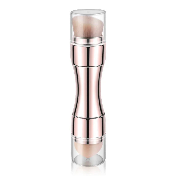 Pinceau de maquillage rétractable 4-en-1 en métal