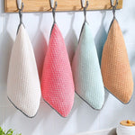 Serviette de cuisine suspendable 4 pièces, torchon non adhésif, absorbant l'huile