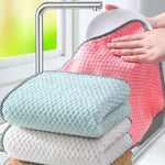 Serviette de cuisine suspendable 4 pièces, torchon non adhésif, absorbant l'huile