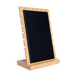 Présentoir à bijoux détachable en bois de bambou, noir, blanc, beige