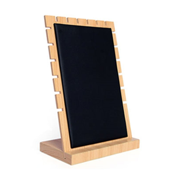 Présentoir à bijoux détachable en bois de bambou, noir, blanc, beige