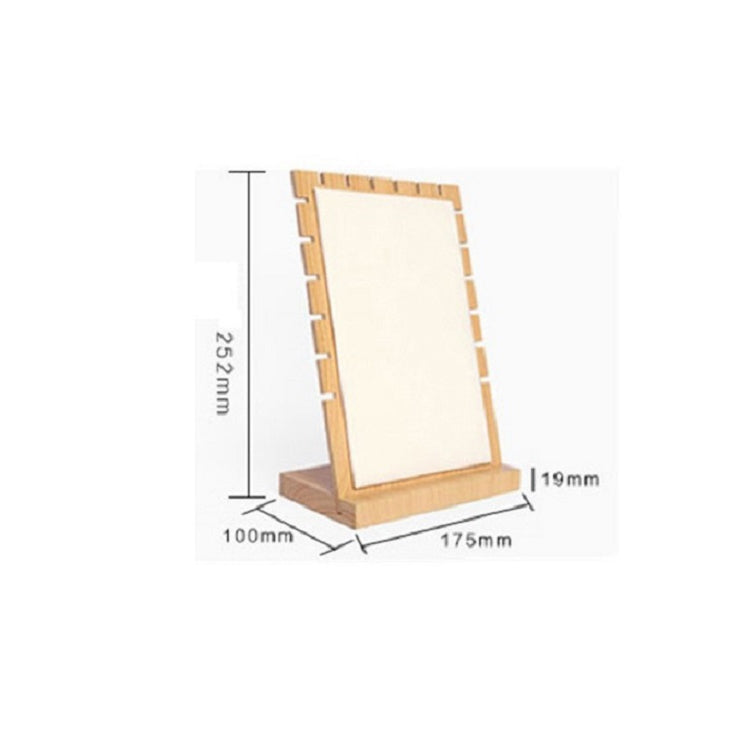 Présentoir à bijoux détachable en bois de bambou, noir, blanc, beige