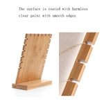 Présentoir à bijoux détachable en bois de bambou, noir, blanc, beige